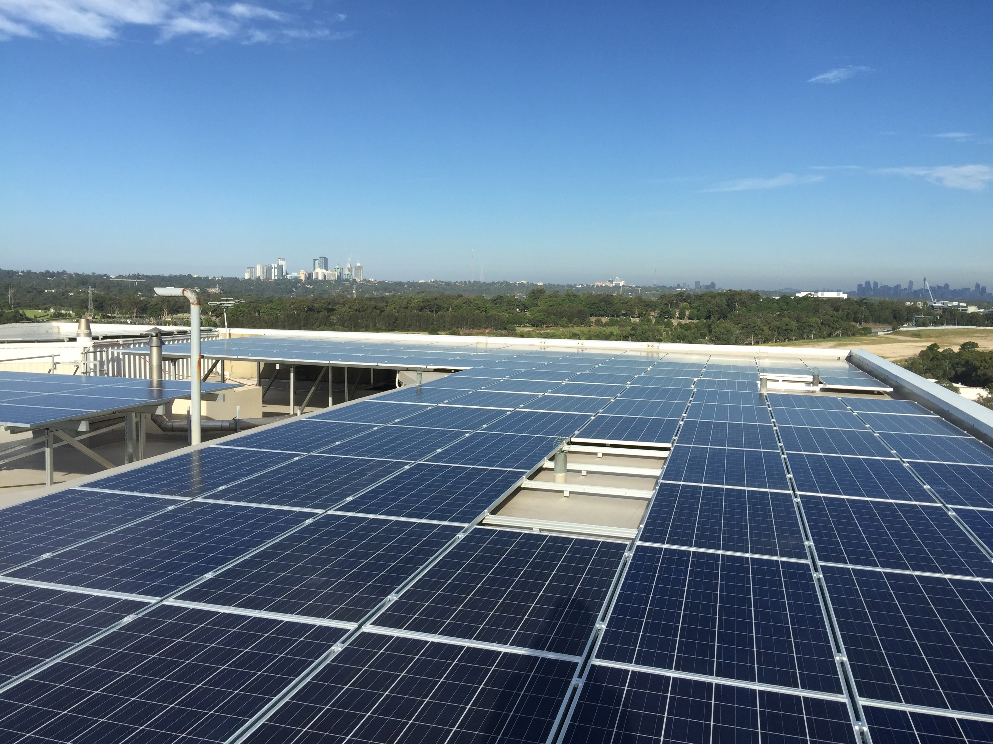 100kW Solar System installed in Macquarie Park, NSW.